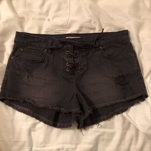 Black Jean shorts